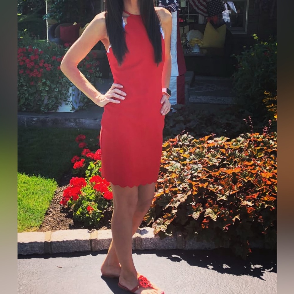 Women’s Likely red scalloped mini dress size 2